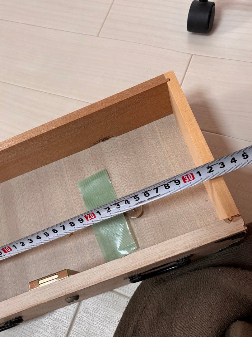 SALE❣️未使用ビンテージ！時代物！木製引き出し式箪笥 隠し引き出し 鍵付き