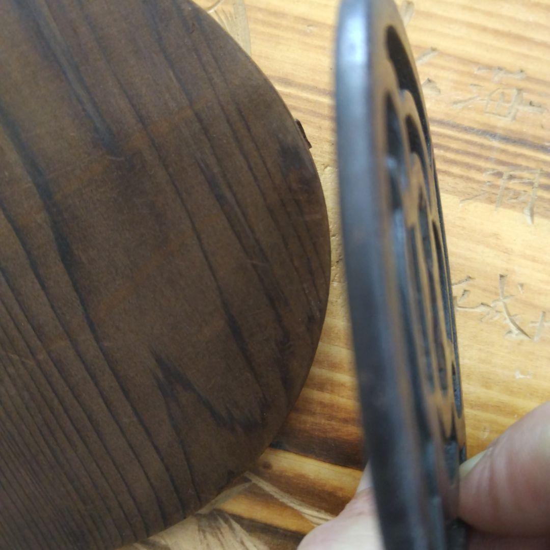 ★鉄透かし鐔☆幅約８cm☆１１１g☆時代鐔★