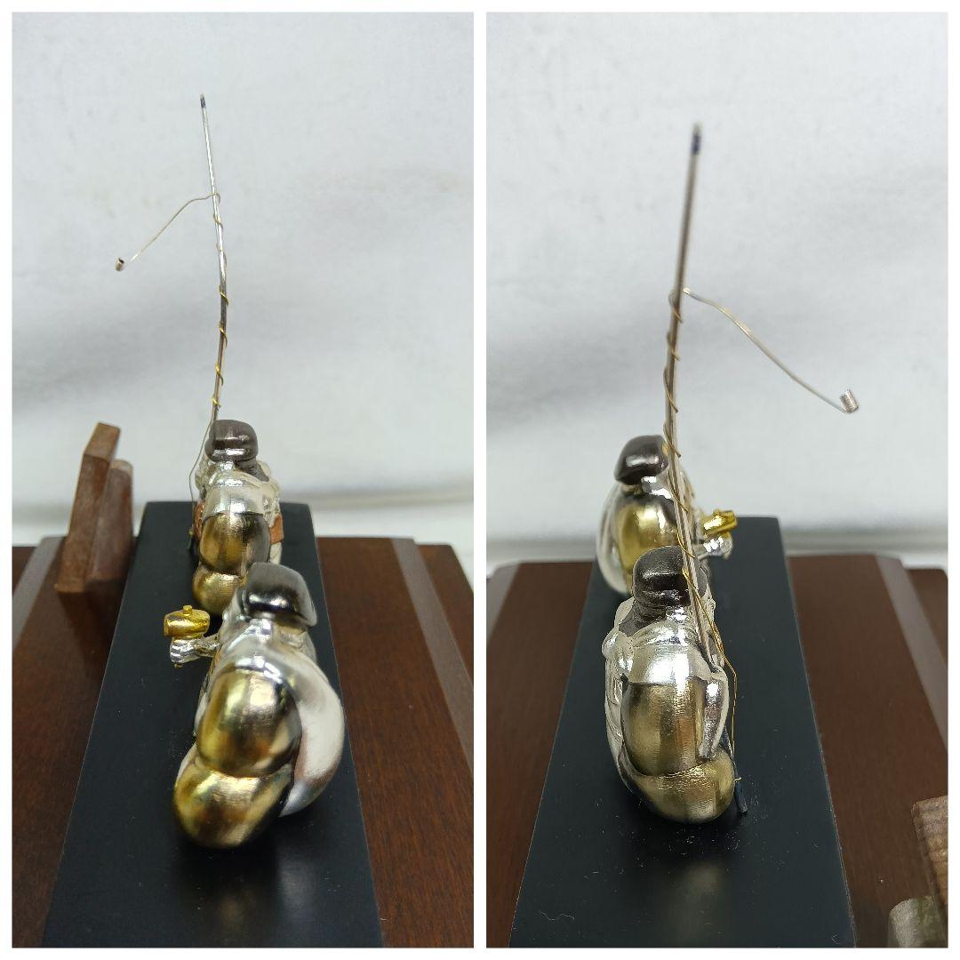 武比古作　純銀　恵比寿天　大黒天　宝船　置物　インテリア　縁起物　刻印有り