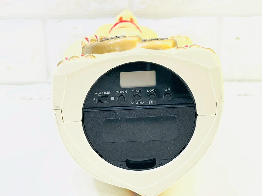 169Z 稼働品 元気が出るテレビ たけし招き猫 目覚まし時計