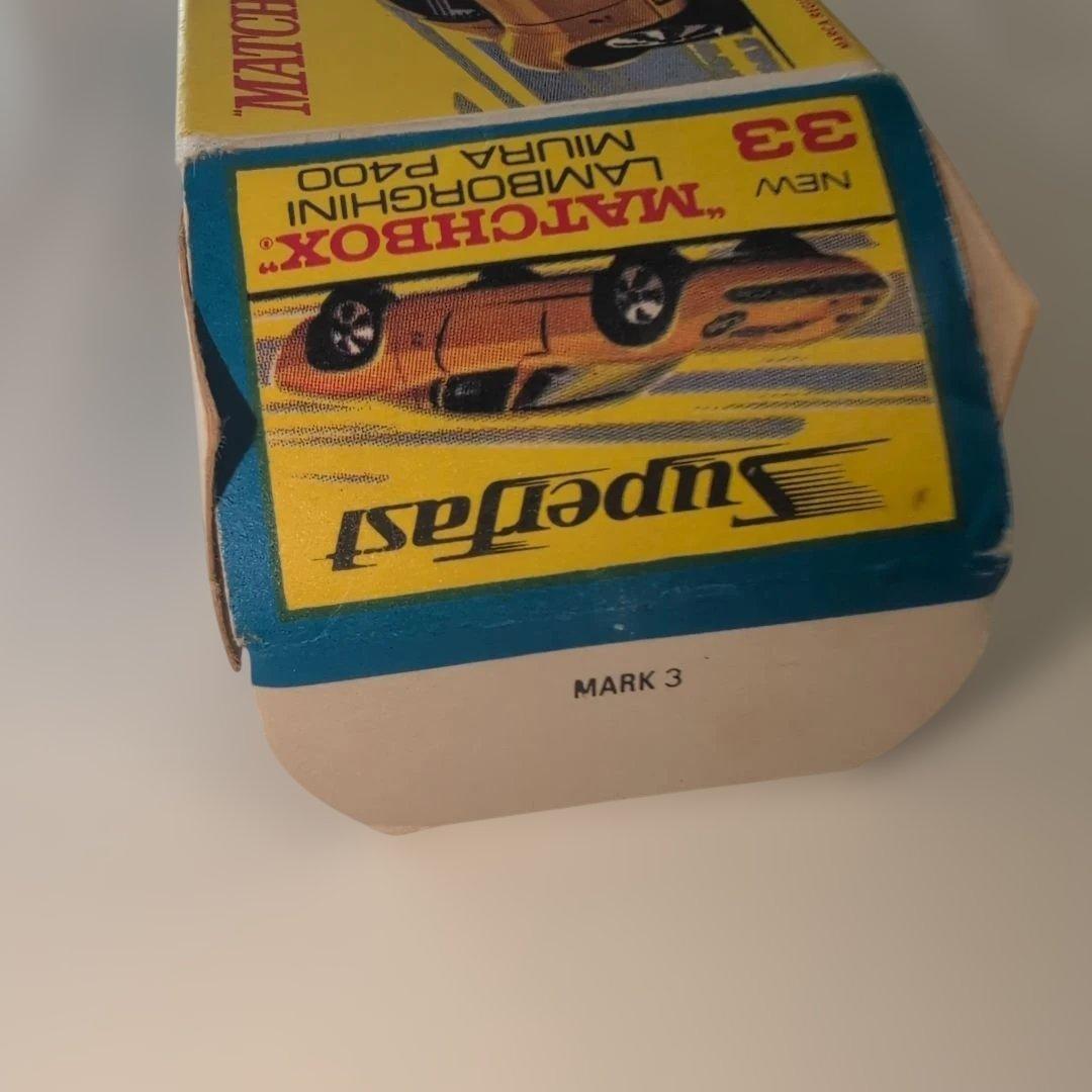 [美品・希少品]マッチボックスNo.33ランボルギーニ ミウラ P400 当時物
