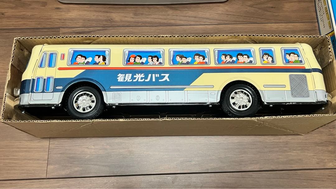 【当時物　美品】ブリキ　バス（トレーン製　フリクションモーター）