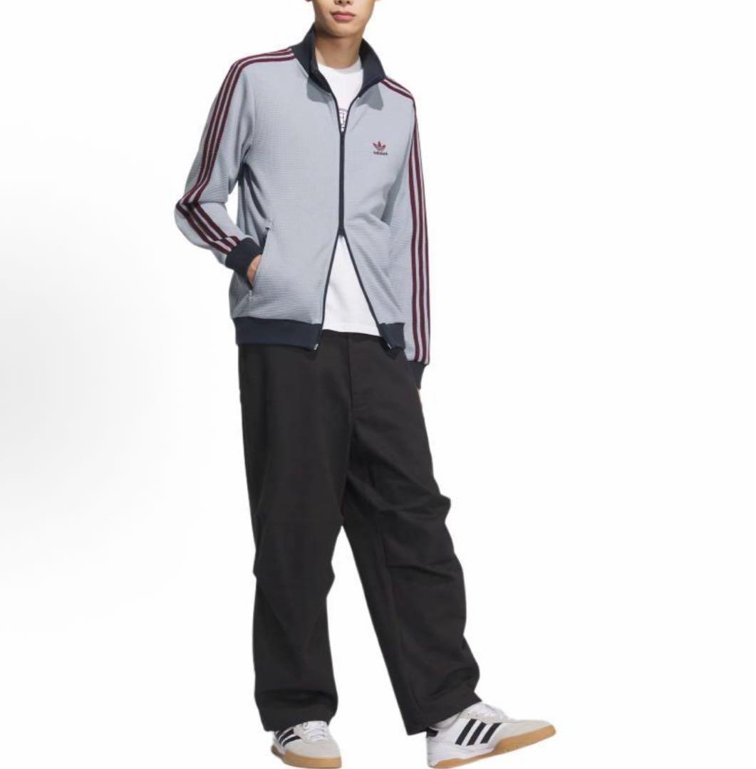 日本未発売L Adidas 長袖ジャケット シルバーグレー KB8953