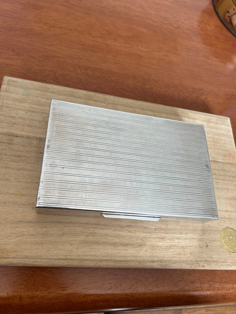 SILVER 925 銀製小物入れ銀製煙草入れアンティーク228g