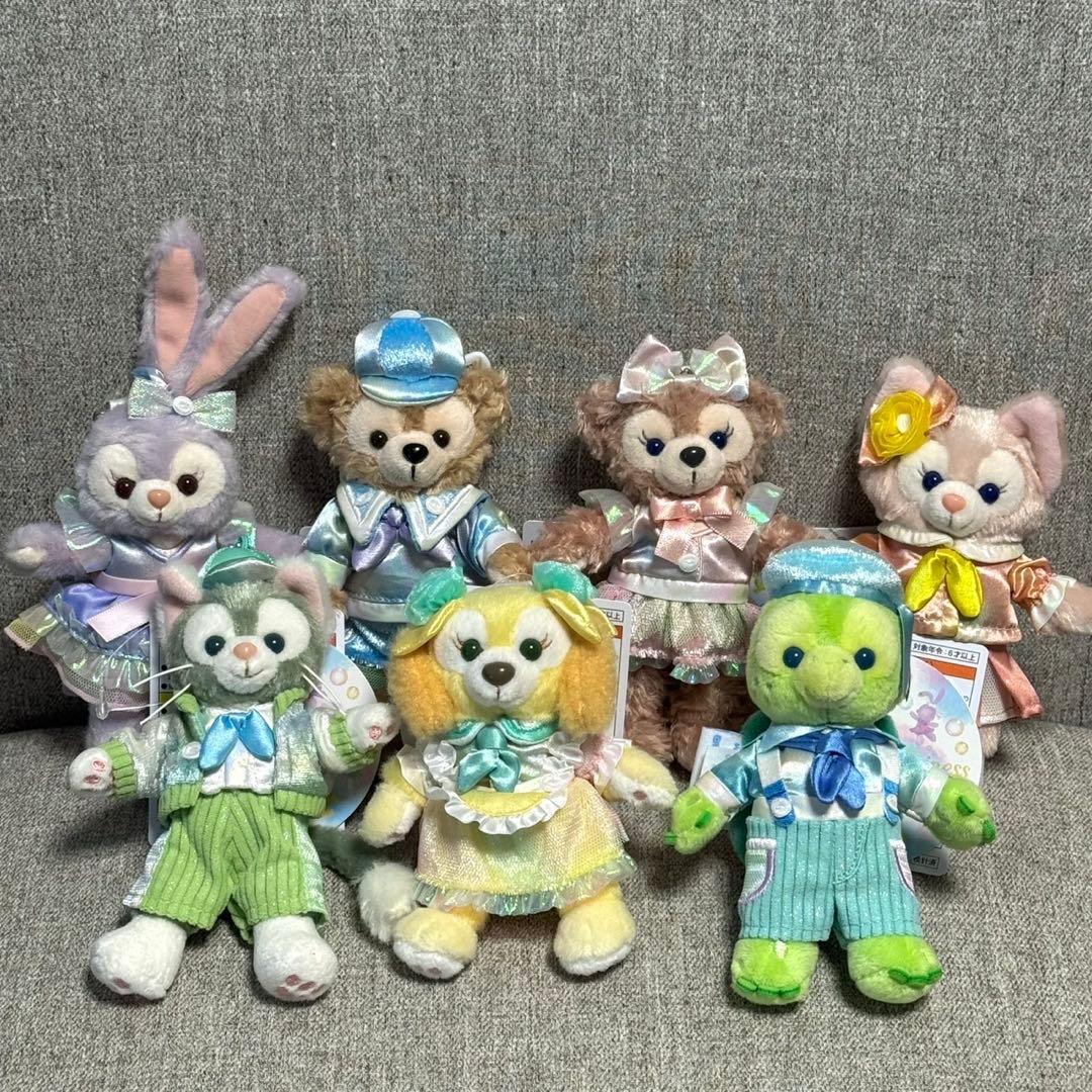 バラ売り不可！東京ディズニーシー　カラフルハピネス　ぬいぐるみバッジ　7体セット