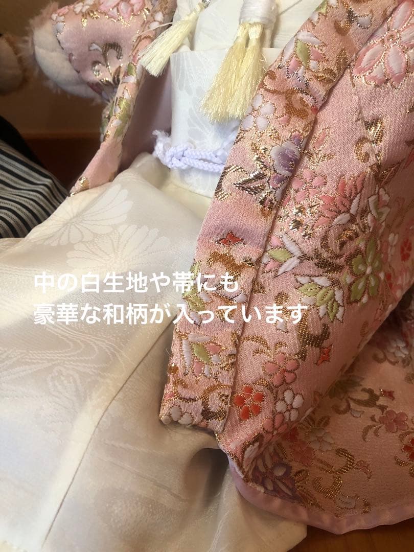 ダッフィとシェリーメイ　袴と打掛ピンク　結婚式　ウェルカムドール