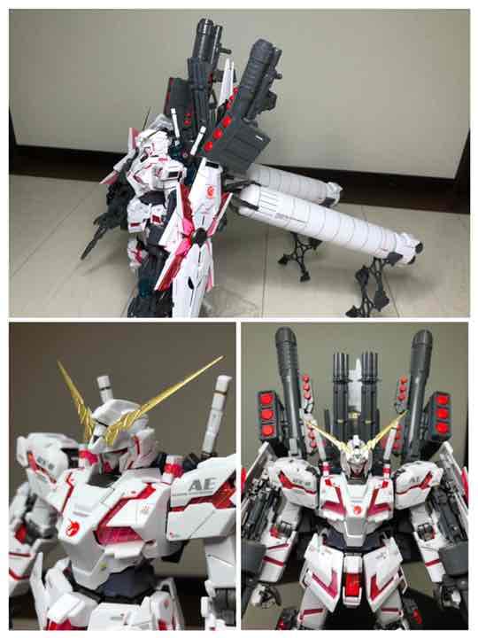 MGフルアーマー・ユニコーンガンダム(レッドカラーVer) 無塗装
