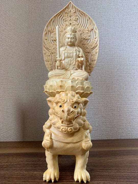 仏像　木彫　文殊、普賢菩薩像　檜木