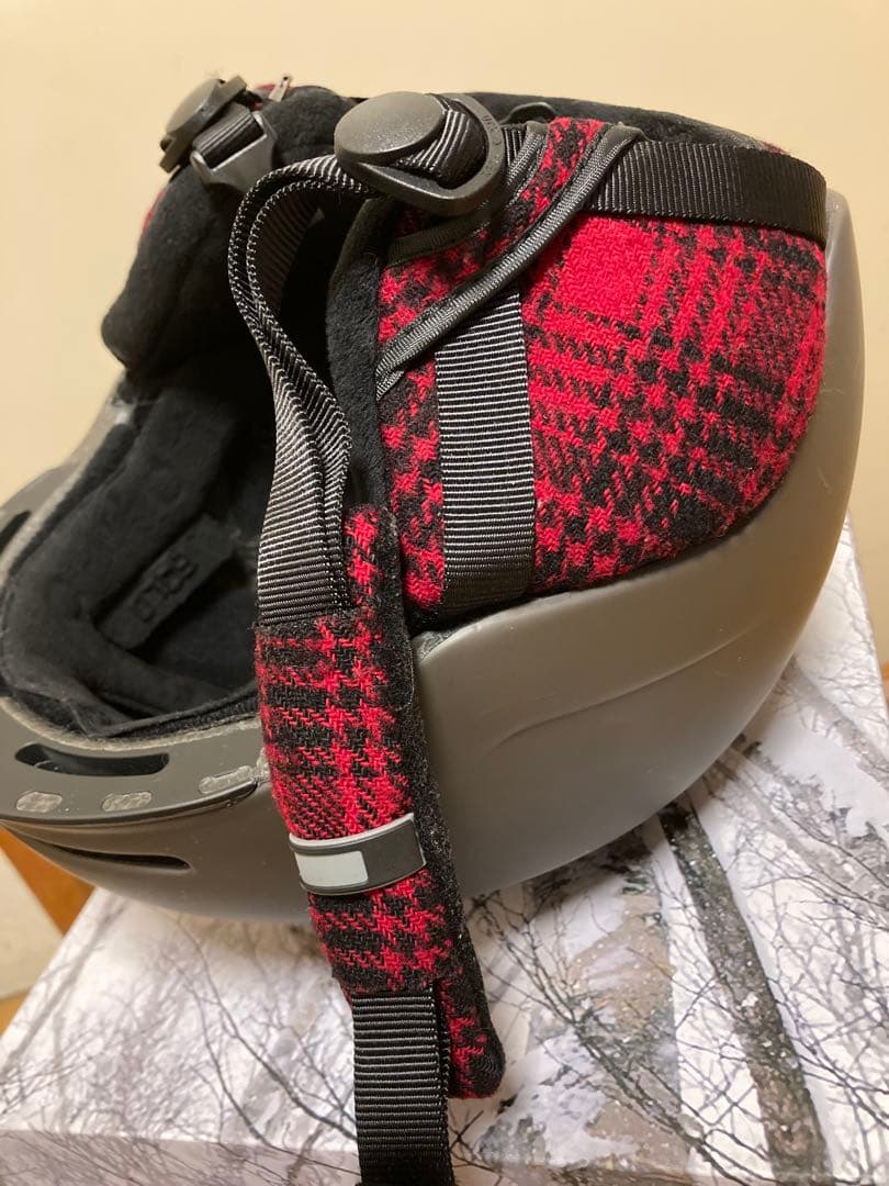 SMITH MAZEマットグレー ×チェックヘルメットMサイズ55-59センチ