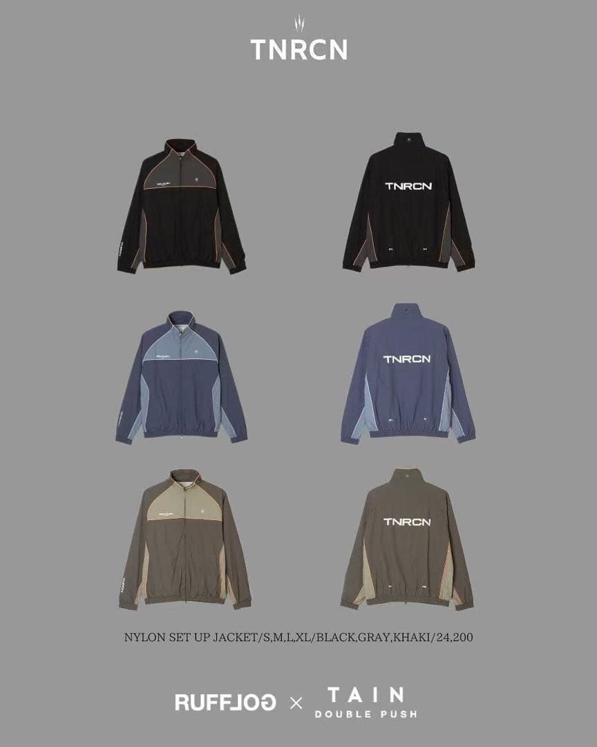 TNRCN NYLON SET UP JACKET KHAKI サイズM