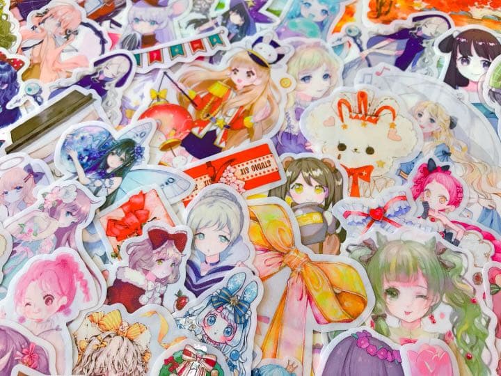 可愛いい❤️❤️人物マステフレークシール( ⸝⸝•ᴗ•⸝⸝ )169