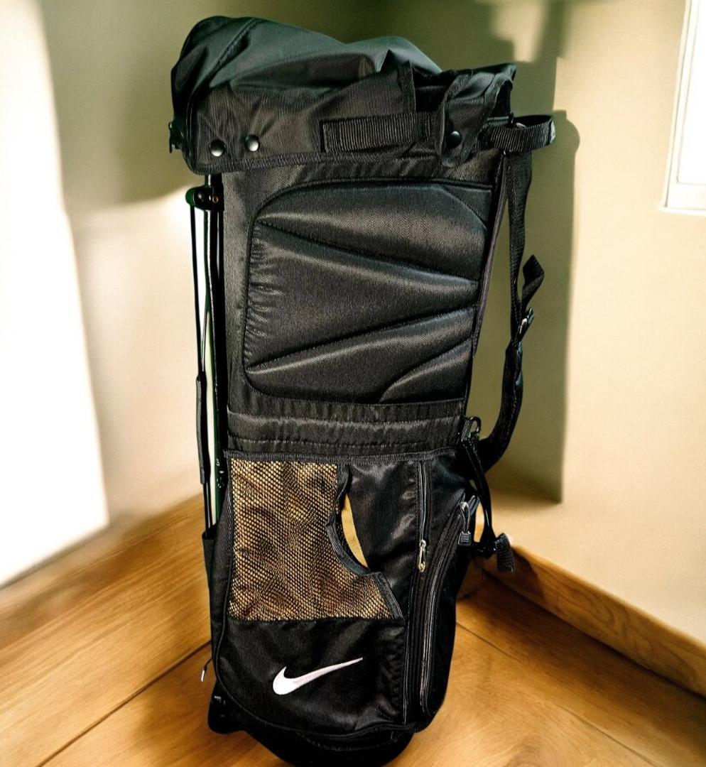 送料無料/美品　NIKE GOLF高級軽量タイプ スタンド式キャディ BKｘBR