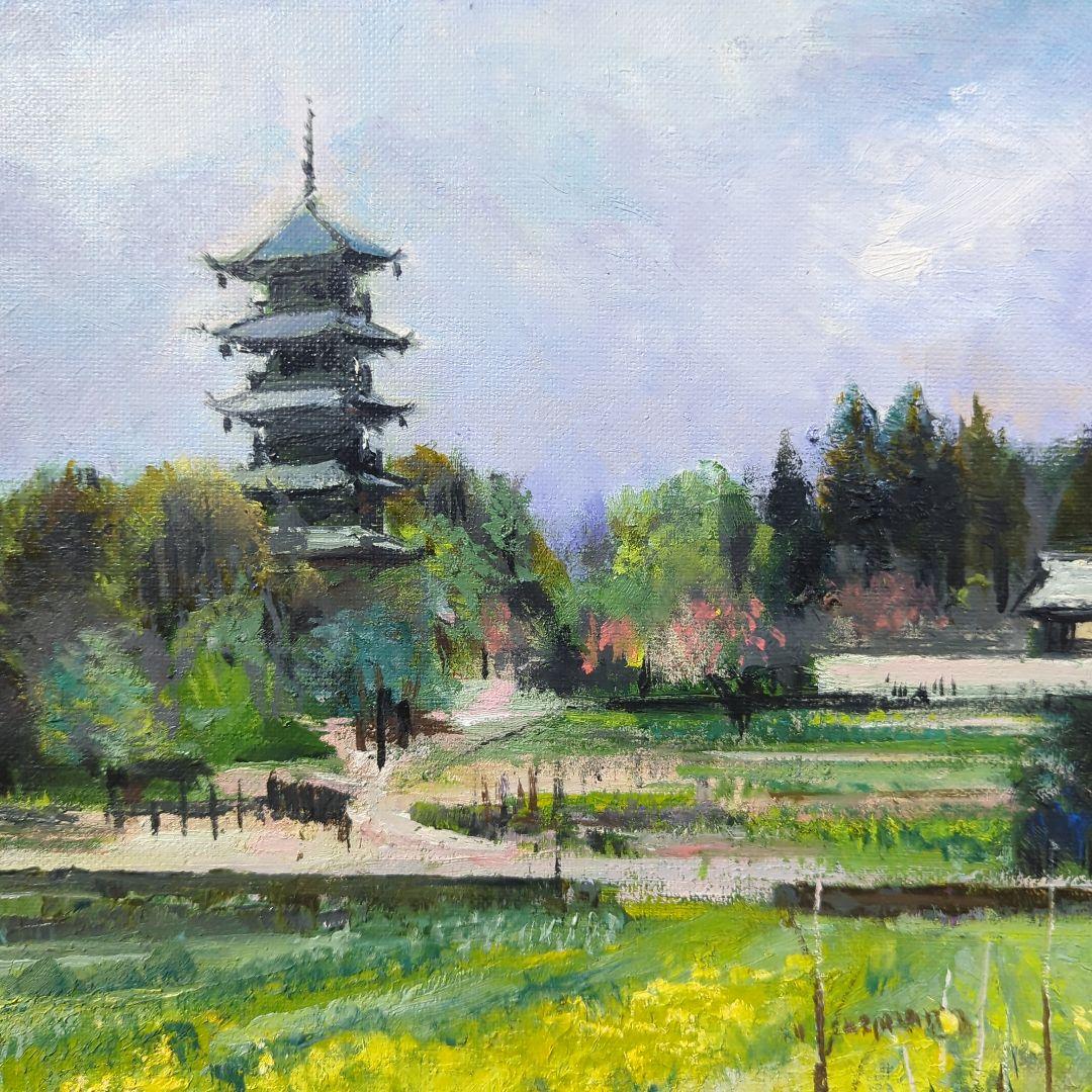 F6号油彩画（額縁入り)No.58