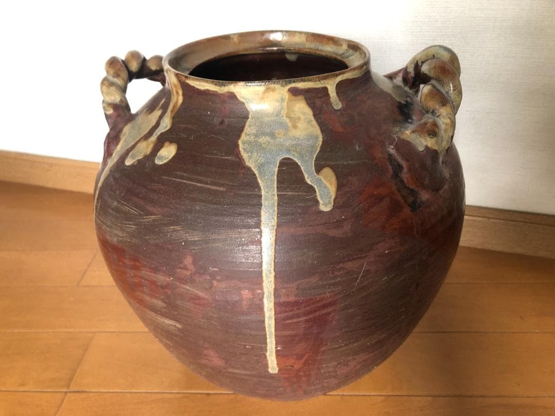 大壷　高3０cm　横幅3０cm　重量５.３ｋｇ　花瓶　壺　花器　店舗の飾りに