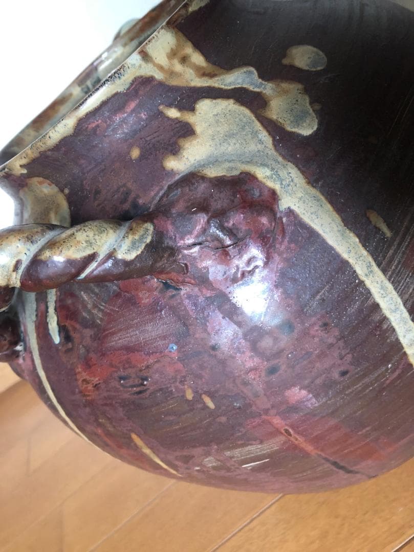 大壷　高3０cm　横幅3０cm　重量５.３ｋｇ　花瓶　壺　花器　店舗の飾りに