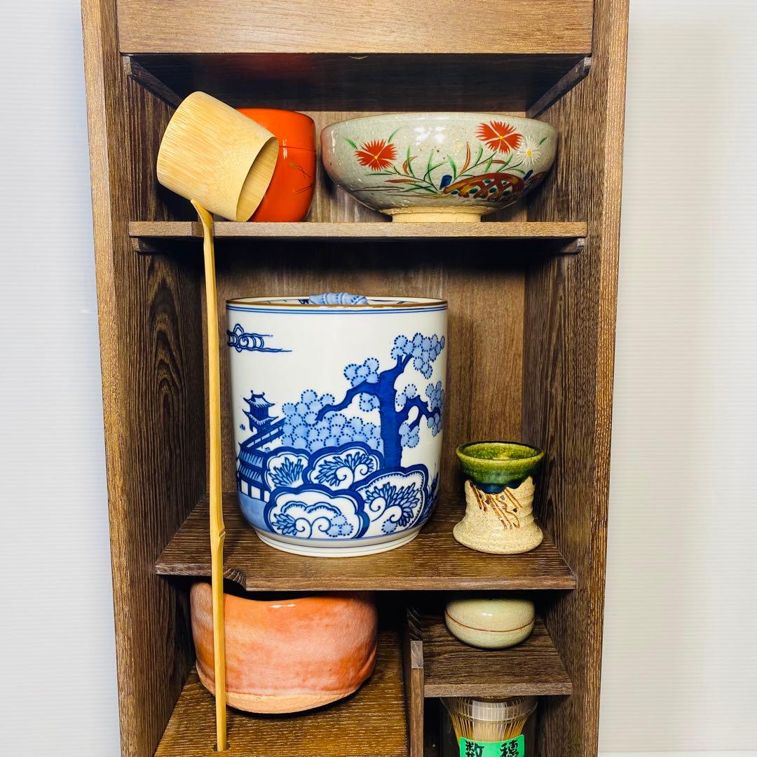 茶道具一式　短冊箱　桑製　旅箪笥　セット　洞華　紫雲　桂窯