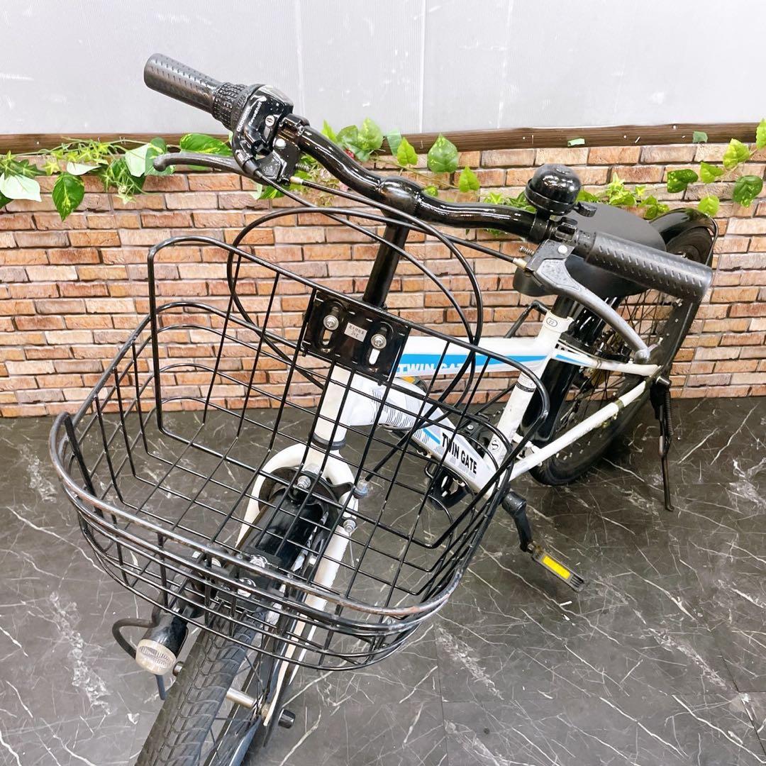 【56】子供用自転車 子供車 TWIN GATE ホワイト 22インチ