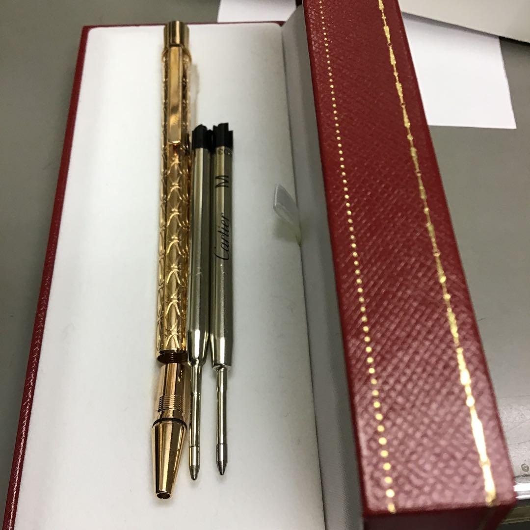 Cartierカルティエ　サントスC de ゴールド ボールペン 化粧箱付