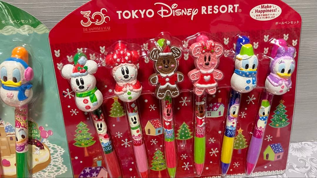 Disney ハロウィン　クリスマス　マスコット　ボールペン　セット