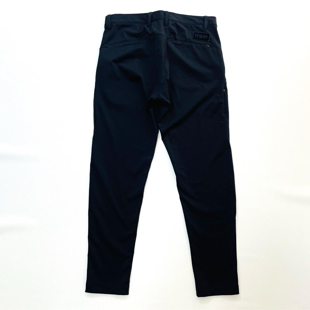6602【美品】TFW49 ロングパンツ　スリムパンツ　ストレッチ　ブラック