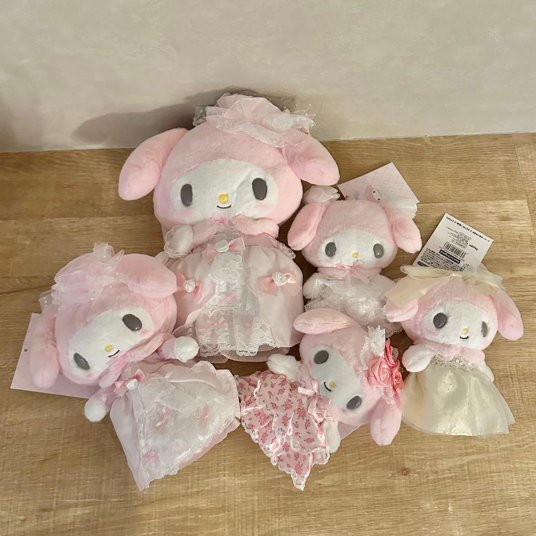 6点セット レディマイメロディ デザインシリーズ　マイメロディぬいぐるみ