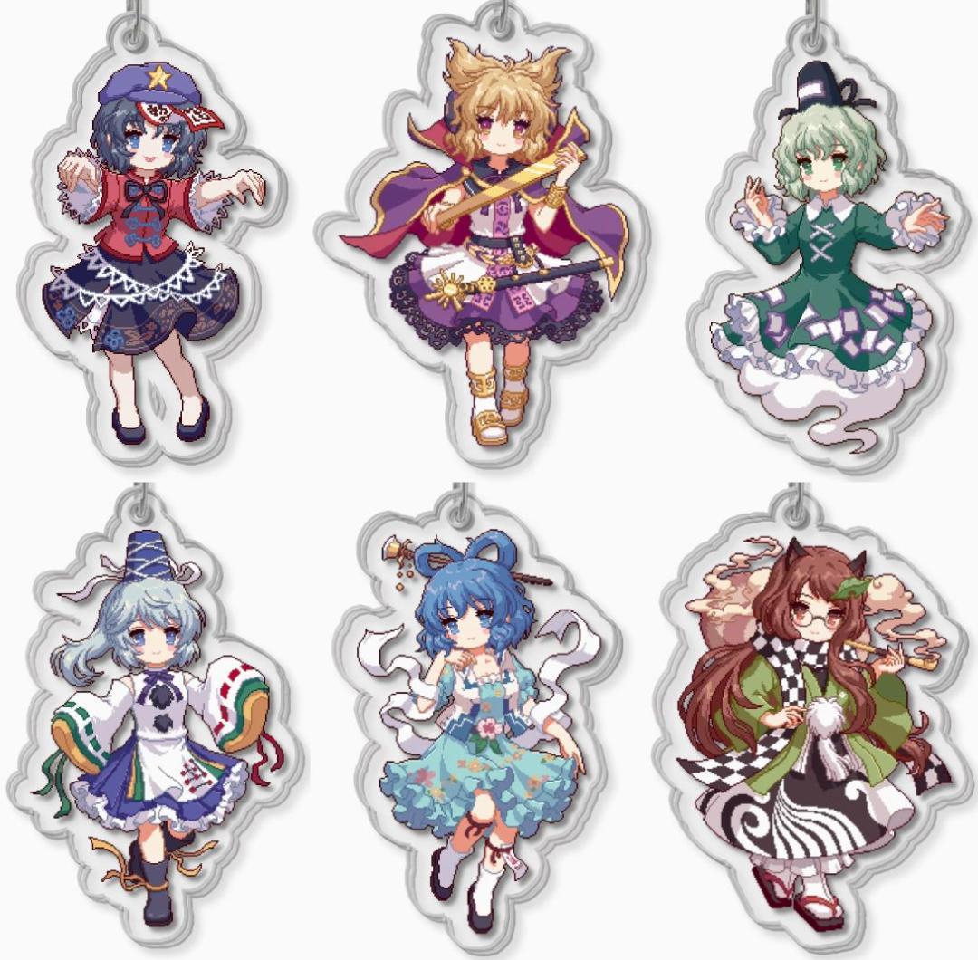 東方プロジェクト アクリルキーホルダー 43個 小傘 一輪 魂魄妖夢 幽々子