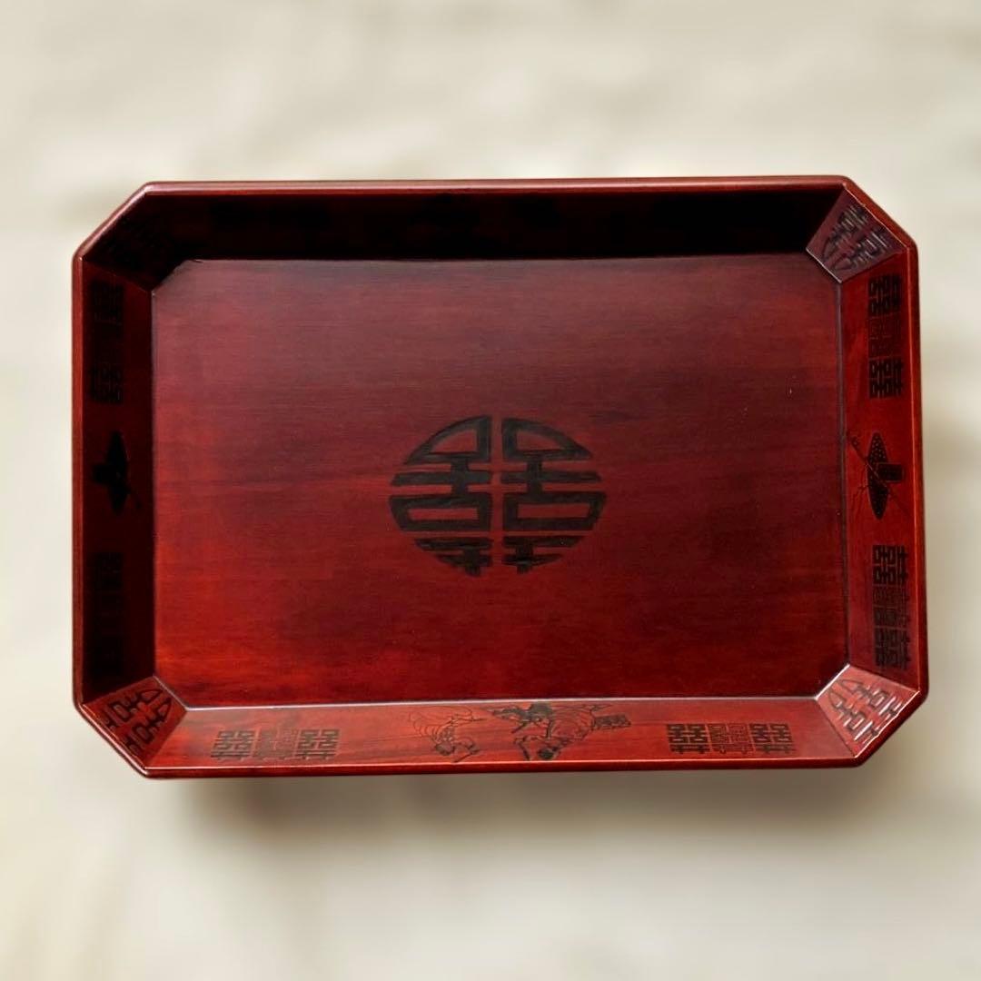 韓国伝統工芸品　八角漆器　トレイ3段　未使用