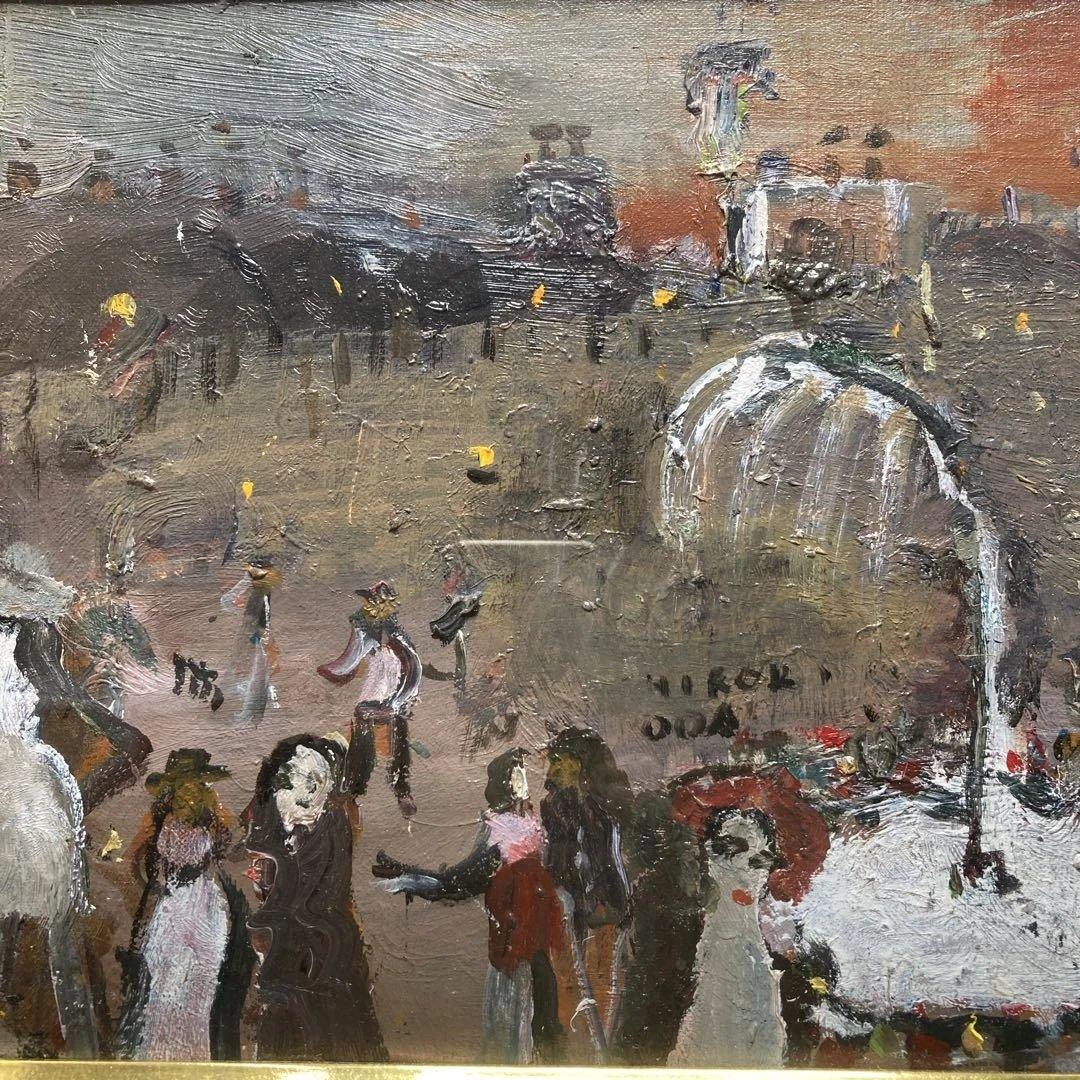 織田廣喜「チュイルリー庭園」３Ｆ　額縁41×46￼絵22×27cm日本芸術院会員