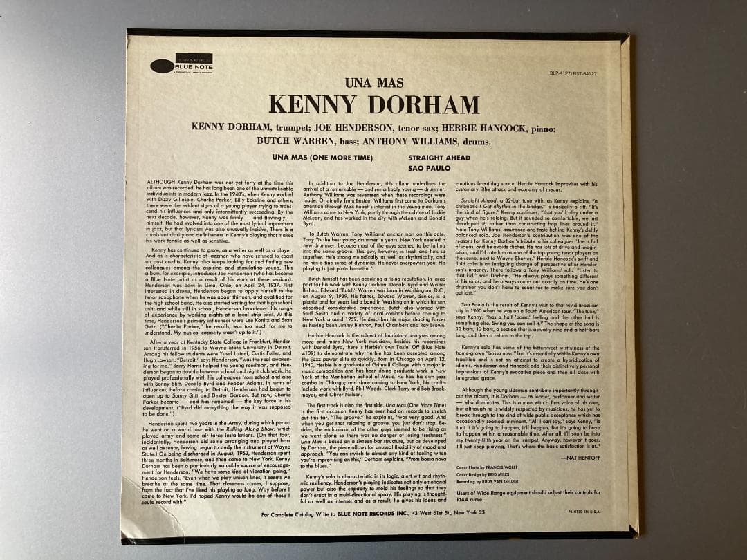 洋楽 JAZZ Kenny Dorham UNAMAS Blue Note