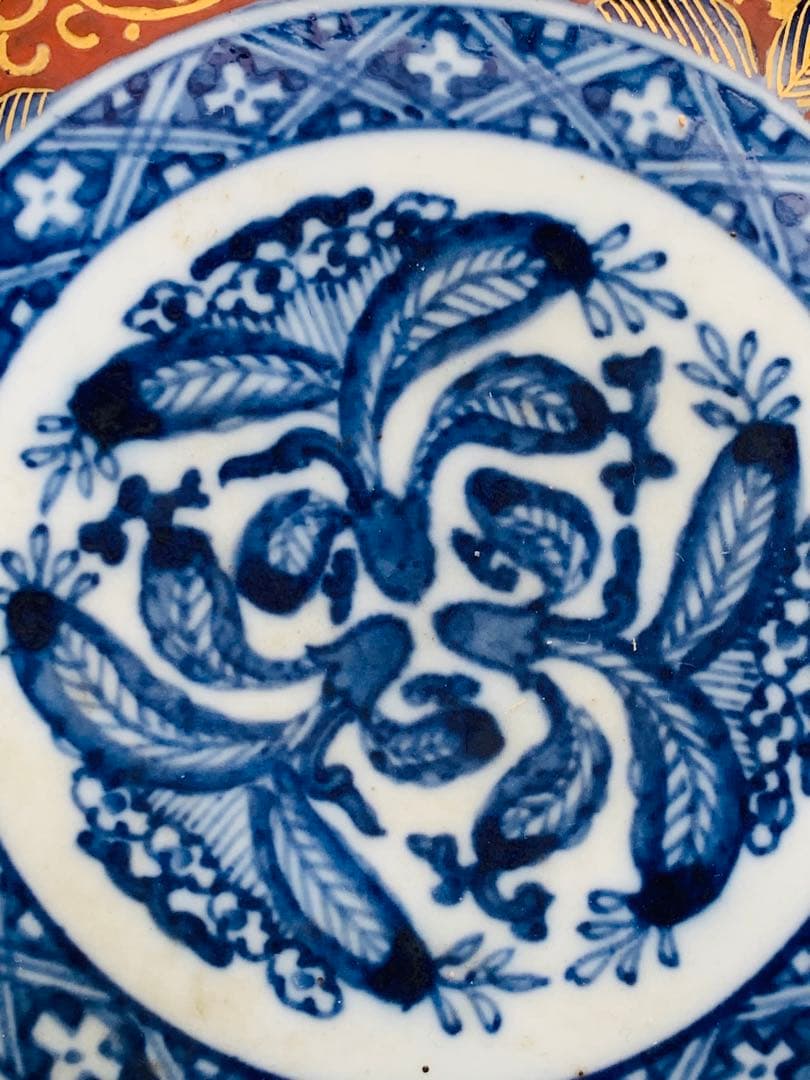 古伊万里 奇玉宝鼎之珍 金襴手　お皿