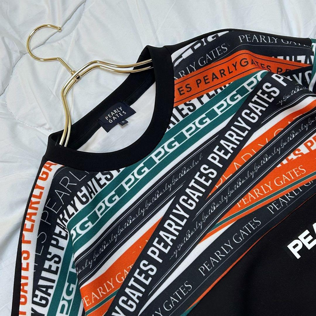 美品 PEARLY GATES カノコダンボールクルーネックトップス　サイズM