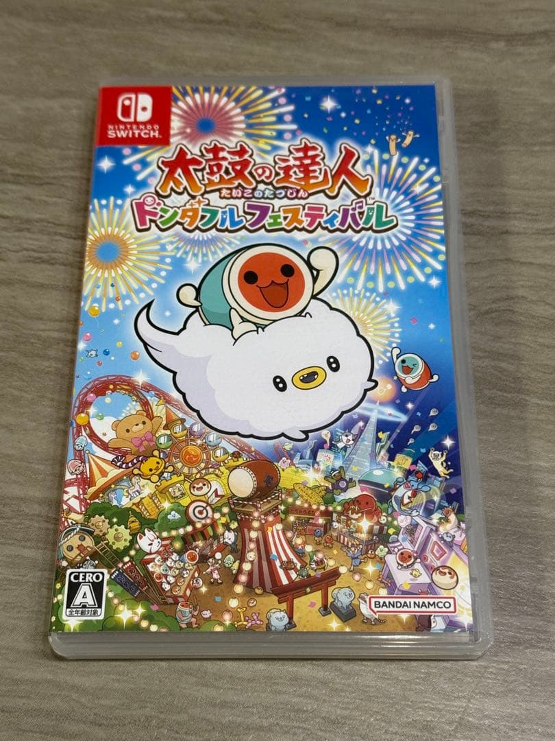 太鼓の達人　豪華セット　ソフト＆太鼓とバチ2セット　ドンダブルフェスティバル