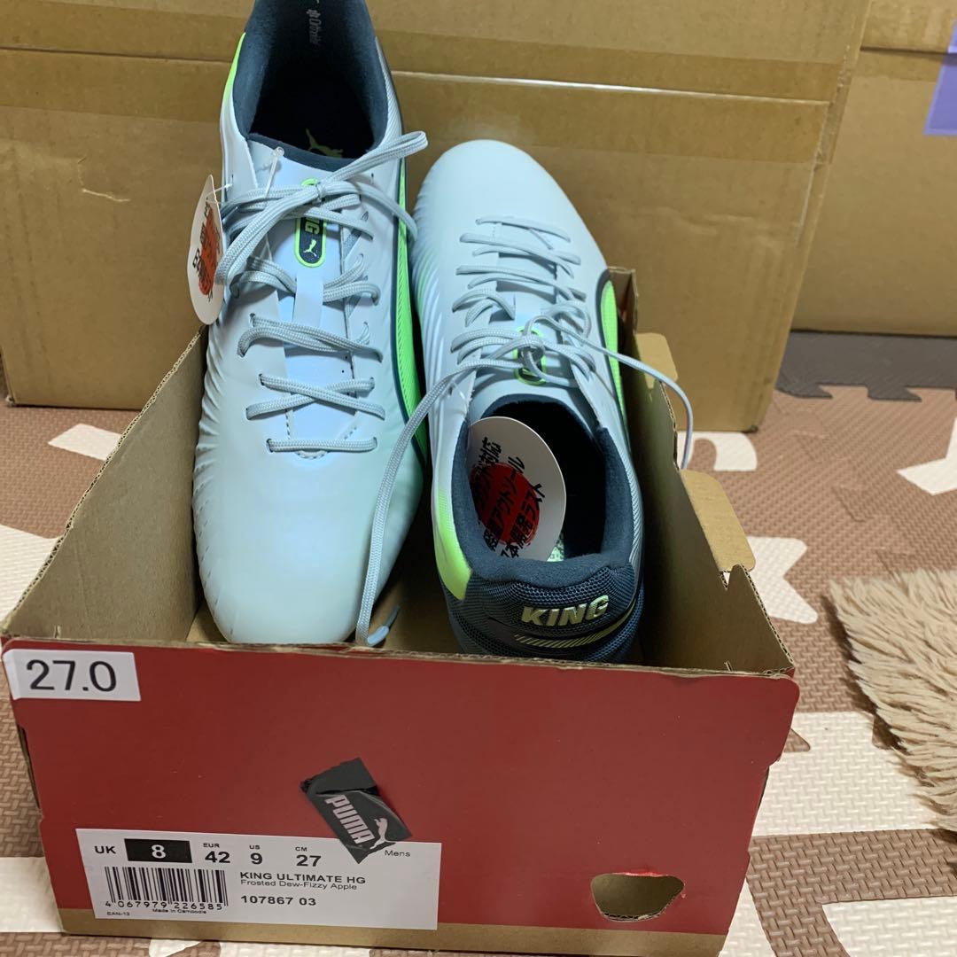 PUMA サッカーシューズ グレー/ライム