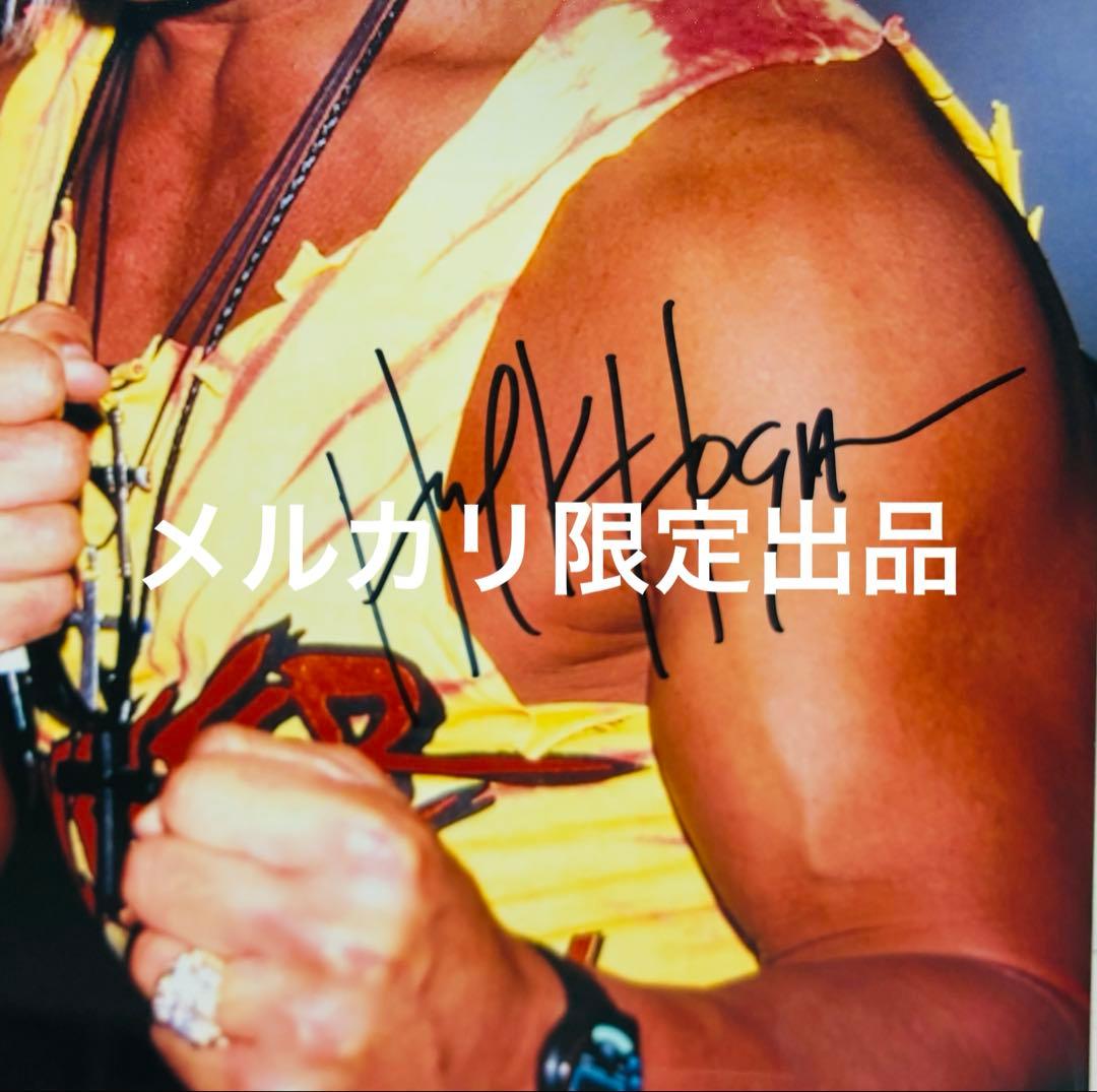 超人 ハルク・ホーガン 直筆サイン入りフォトWWE レジェンドレア