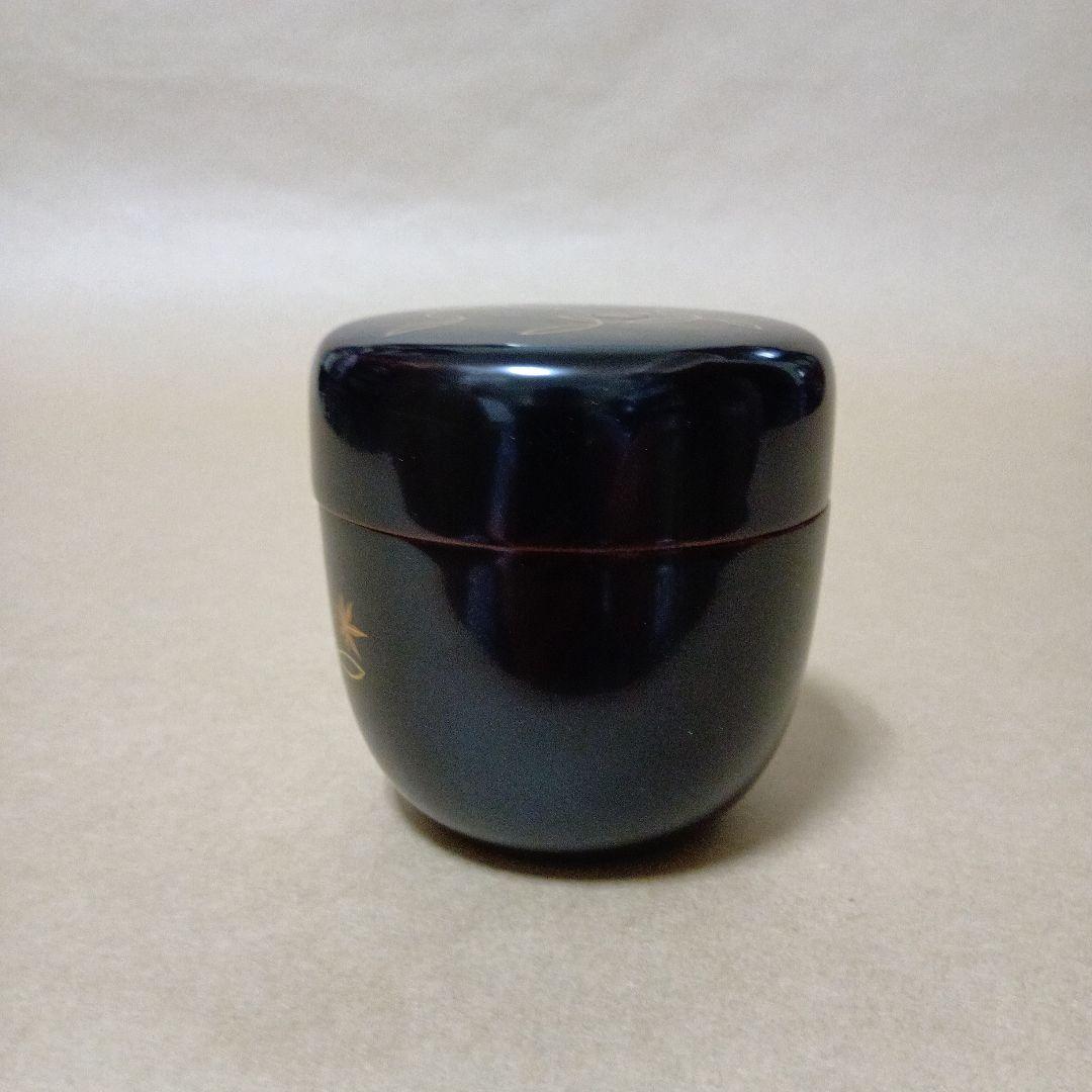 茶道具　大棗四季七宝蒔絵溜塗