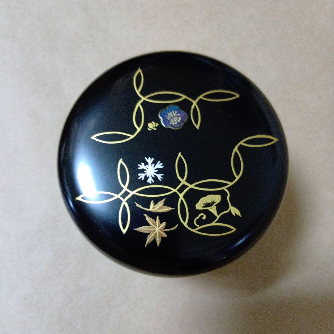 茶道具　大棗四季七宝蒔絵溜塗