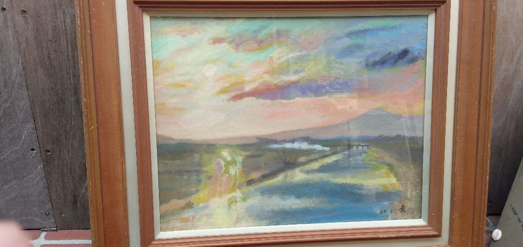 宮本長の絵画です額縁は古い物です作品は綺麗です