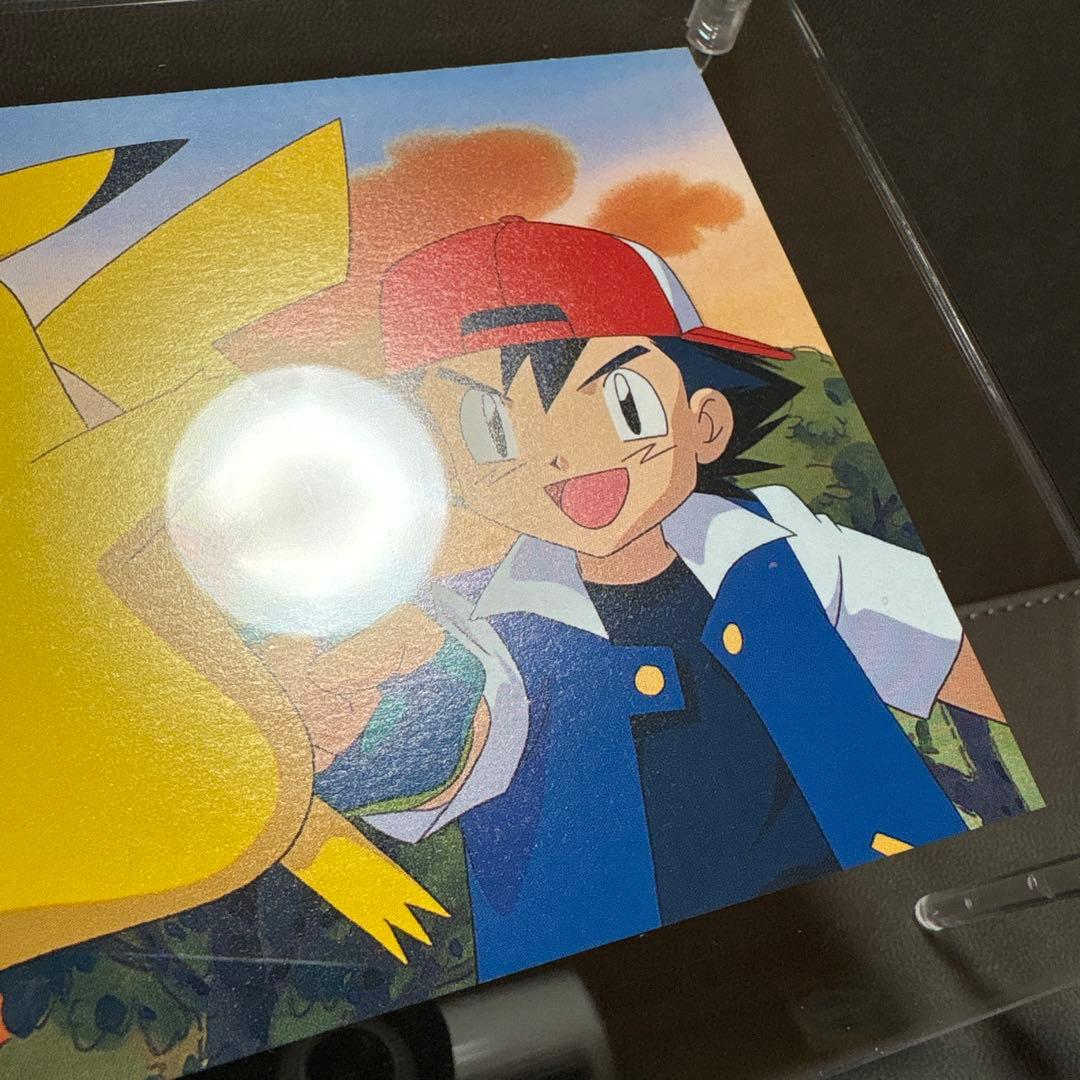 ポケモン てれびくん 赤 ポストカード サトシ ピカチュウ ---1