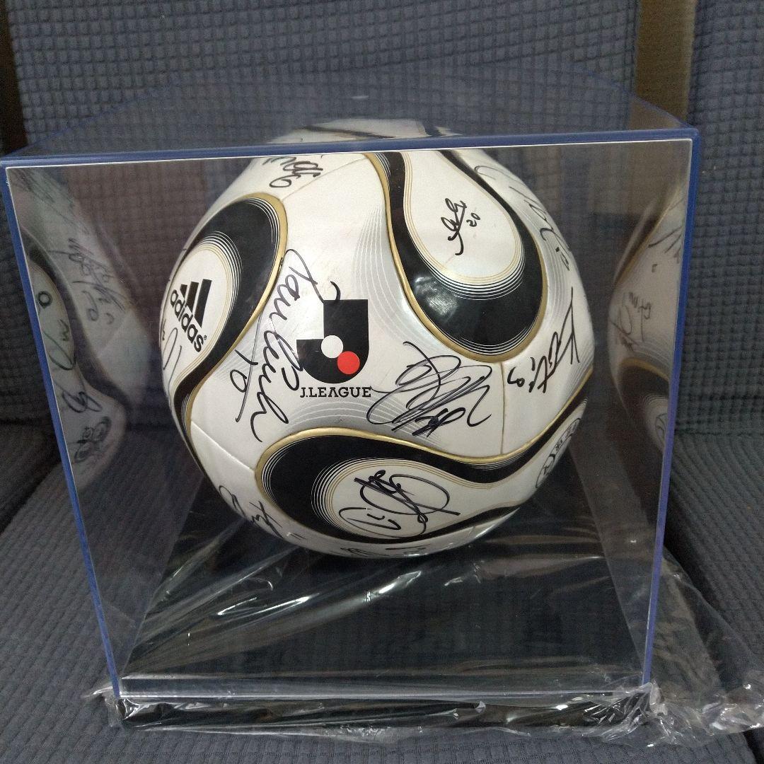 値下げ 2006年京都パープルサンガ全選手サイン入りJリーグ公式試合球 ケース付