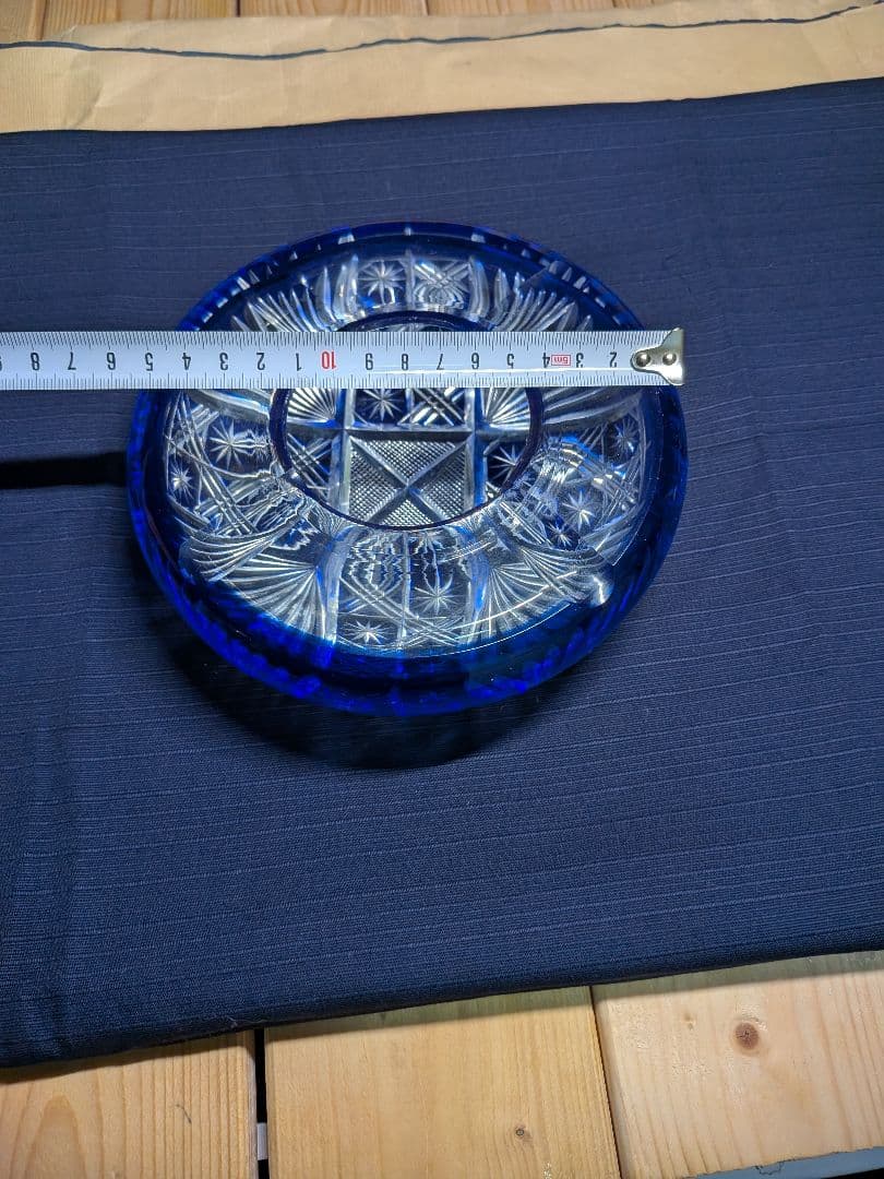 レトロ江戸切子灰皿アート飾