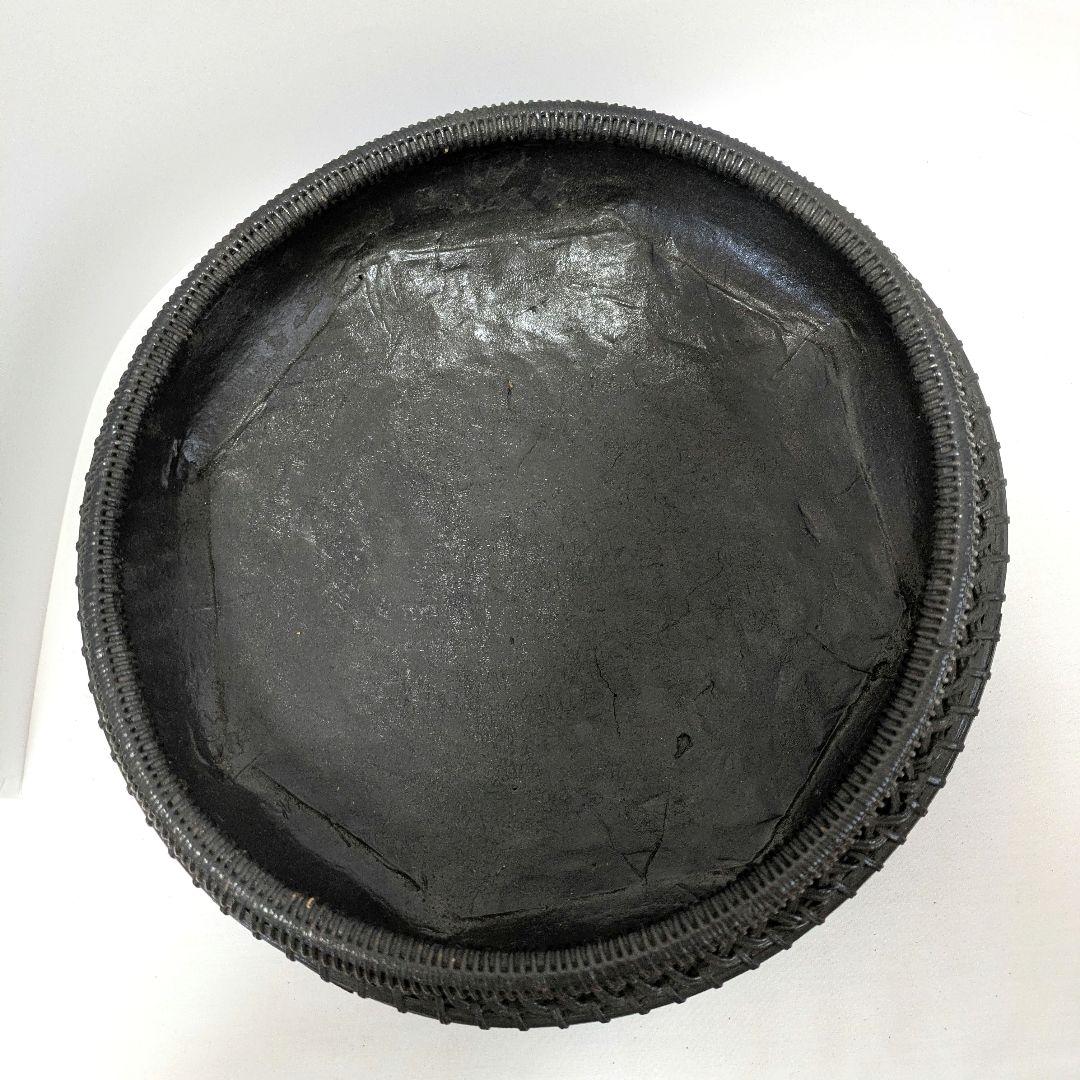 八角炭斗　底八角形　唐物写　炭篭 中古　箱無し