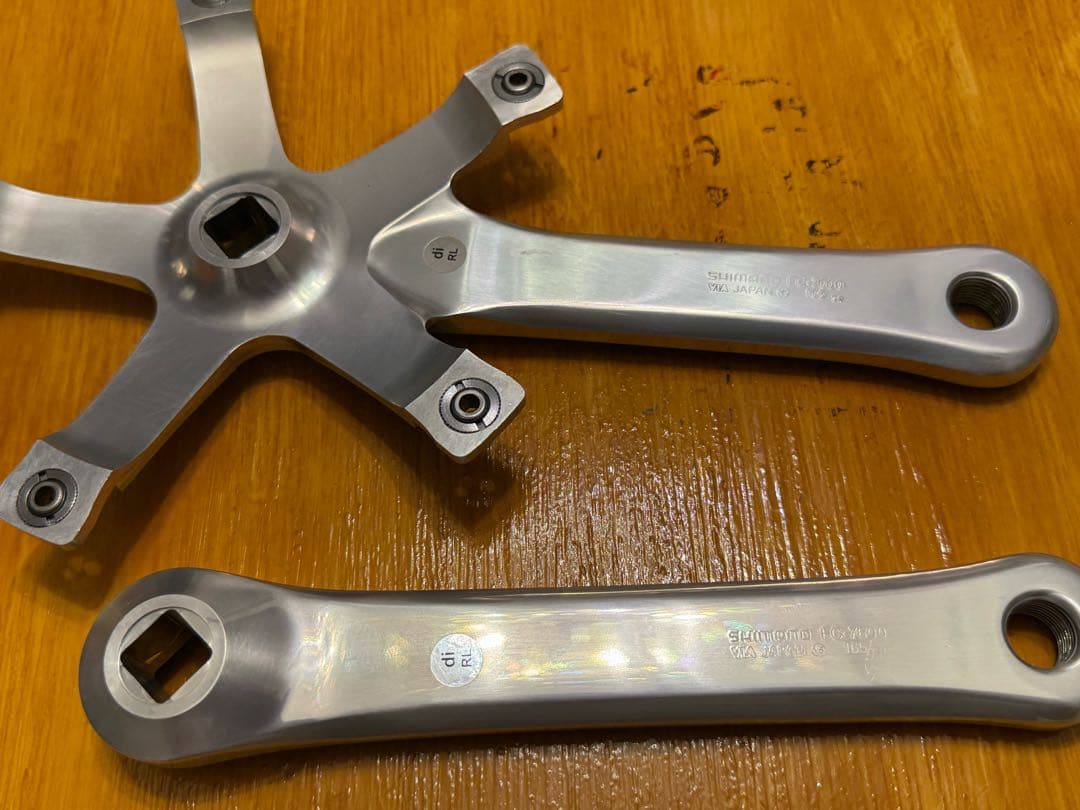 美品DURA-ACE ピスト用クランクFC-7600 165mm NJS刻印あり