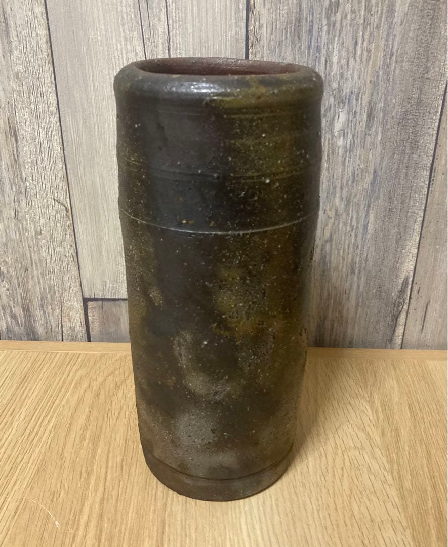 人間国宝　藤原啓　備前焼　花瓶　共箱