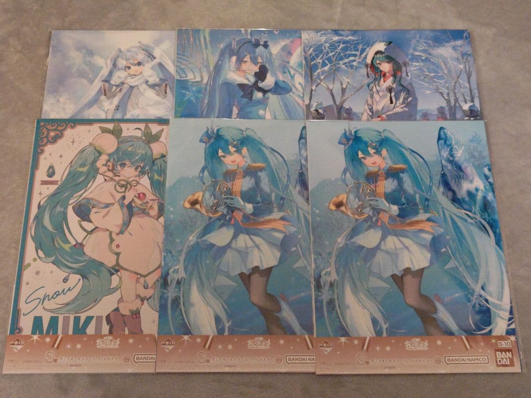 雪ミク 初音ミク 一番くじ アクリルスタンド クリアポスター ラバーチャーム