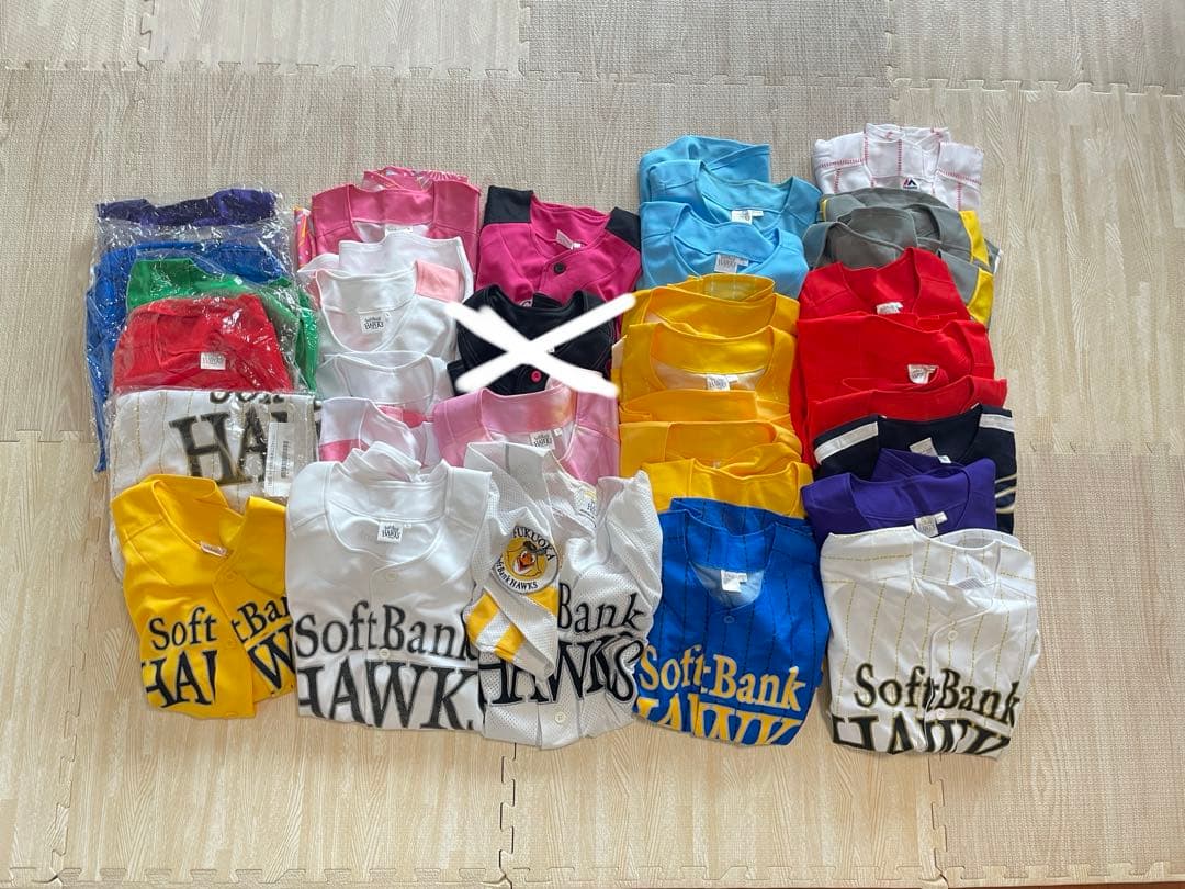 【サイン入り・未使用品有】SoftBankHawksユニフォーム30枚セット