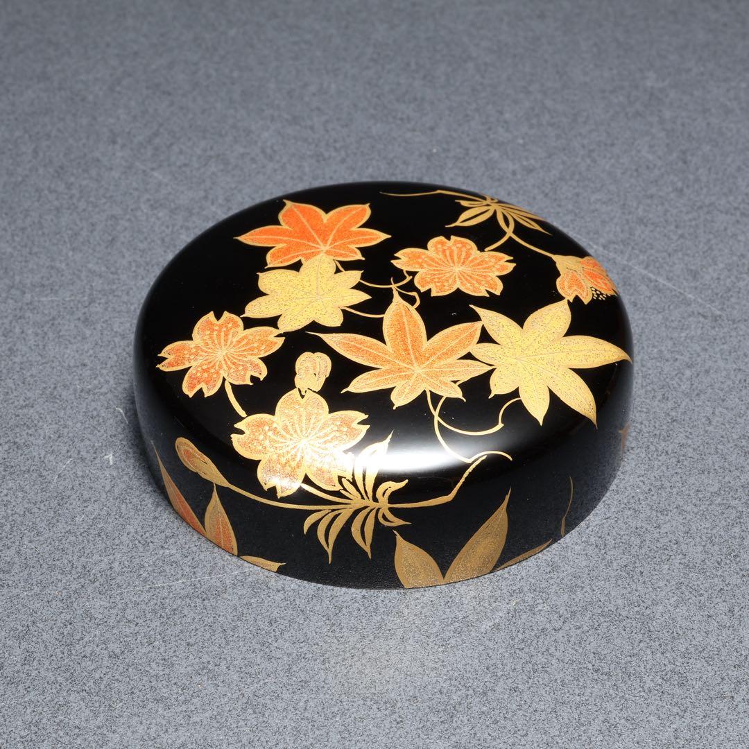 中棗　雲錦蒔絵　桜と紅葉　表完　共箱　R1685