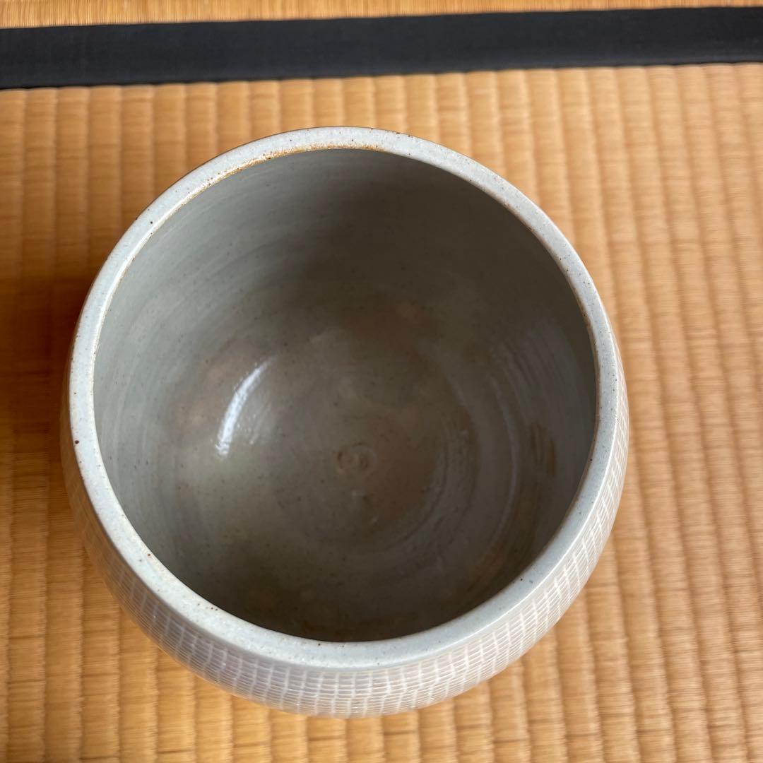 膳所焼、芋頭水指