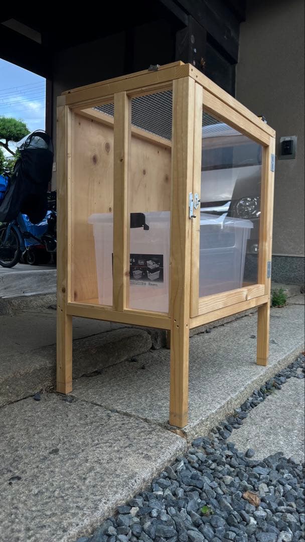 【大阪】手製飼育小屋　飼育ケース　虫かご鳥かご　カブトムシ　爬虫類◆おまけ付き◆