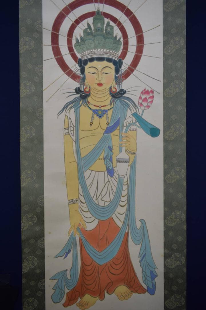 不詳/作者不明/観音図/布袋屋掛軸HF-758