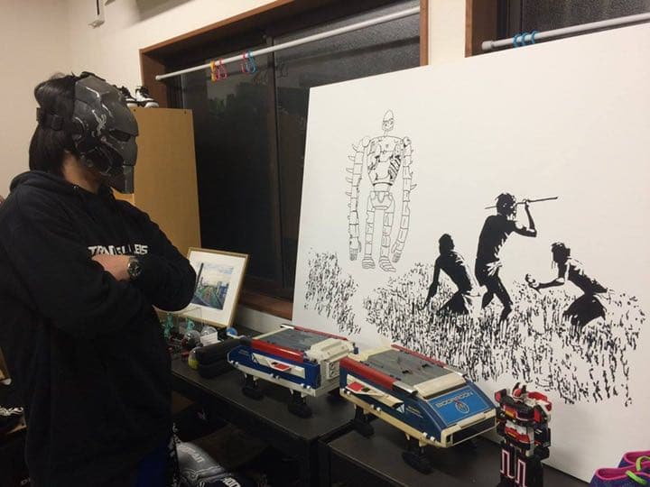 ラピュタ ｖｓ バンクシー アート 絵画 インテリア laputa banksy